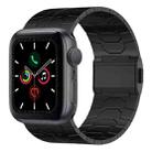 For Apple Watch Series 5 44mm Norman Buckle Stainless Steel Watch Band(Black) - 1