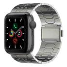 For Apple Watch Series 5 44mm Norman Buckle Stainless Steel Watch Band(Titanium Color) - 1