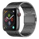 For Apple Watch Series 4 44mm Norman Buckle Stainless Steel Watch Band(Gunmetal) - 1