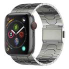 For Apple Watch Series 4 44mm Norman Buckle Stainless Steel Watch Band(Titanium Color) - 1