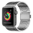 For Apple Watch Series 3 42mm Norman Buckle Stainless Steel Watch Band(Silver) - 1