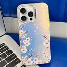For iPhone 15 Pro Max Electroplating Laser Flower Texture TPU Phone Case(Plum Blossom AH18) - 1