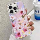 For iPhone 15 Pro Electroplating Laser Flower Texture TPU Phone Case(Cosmos Flower AH7) - 1