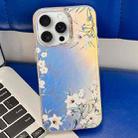 For iPhone 15 Pro Electroplating Laser Flower Texture TPU Phone Case(Morning Glory AH16) - 1