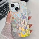 For iPhone 15 Electroplating Laser Flower Texture TPU Phone Case(Chrysanthemum AH5) - 1