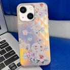 For iPhone 14 Electroplating Laser Flower Texture TPU Phone Case(Rose AH15) - 1