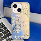 For iPhone 14 Electroplating Laser Flower Texture TPU Phone Case(Pear Blossom AH17) - 1