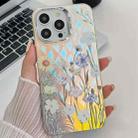 For iPhone 14 Pro Electroplating Laser Flower Texture TPU Phone Case(Chrysanthemum AH5) - 1