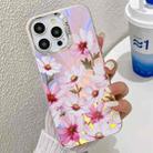 For iPhone 13 Pro Electroplating Laser Flower Texture TPU Phone Case(Cosmos Flower AH7) - 1