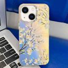 For iPhone 13 Electroplating Laser Flower Texture TPU Phone Case(Pear Blossom AH17) - 1