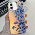 For iPhone 16 Plus Electroplating Laser Flower Texture TPU Phone Case(Myosotis AH2) - 1