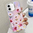 For iPhone 16 Plus Electroplating Laser Flower Texture TPU Phone Case(Cosmos Flower AH7) - 1