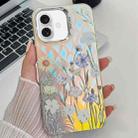 For iPhone 16 Electroplating Laser Flower Texture TPU Phone Case(Chrysanthemum AH5) - 1