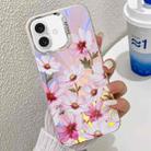 For iPhone 16 Electroplating Laser Flower Texture TPU Phone Case(Cosmos Flower AH7) - 1