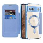 For Google Pixel 8a Shield MagSafe RFID Anti-theft Leather Phone Case(Blue) - 2