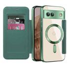 For Google Pixel 8a MagSafe Magnetic RFID Anti-theft Leather Phone Case(Green) - 2