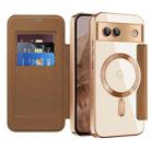 For Google Pixel 8a MagSafe Magnetic RFID Anti-theft Leather Phone Case(Brown) - 2