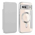 For Google Pixel 8a MagSafe Magnetic RFID Anti-theft Leather Phone Case(Grey) - 1