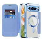 For Google Pixel 9 Pro XL Shield MagSafe RFID Anti-theft Leather Phone Case(Blue) - 2