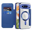 For Google Pixel 9 Pro Shield MagSafe RFID Anti-theft Leather Phone Case(Dark Blue) - 2