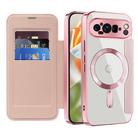 For Google Pixel 9 Pro Shield MagSafe RFID Anti-theft Leather Phone Case(Pink) - 2