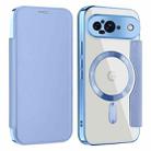 For Google Pixel 9 Shield MagSafe RFID Anti-theft Leather Phone Case(Blue) - 1