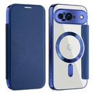 For Google Pixel 9 Shield MagSafe RFID Anti-theft Leather Phone Case(Dark Blue) - 1