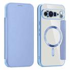 For Google Pixel 10 Pro XL Shield MagSafe RFID Anti-theft Leather Phone Case(Blue) - 1