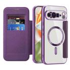 For Google Pixel 10 Pro XL Shield MagSafe RFID Anti-theft Leather Phone Case(Purple) - 2
