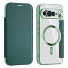 For Google Pixel 10 Pro XL Shield MagSafe RFID Anti-theft Leather Phone Case(Green) - 1