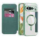 For Google Pixel 10 Pro XL Shield MagSafe RFID Anti-theft Leather Phone Case(Green) - 2