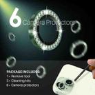 For iPhone 15 / 15 Plus / 14 / 14 Plus NORTHJO 3 Set 6Pcs Camera Lens Protector Diamond Metal Ring Film(Green) - 2