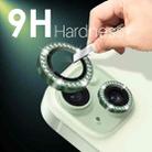 For iPhone 15 / 15 Plus / 14 / 14 Plus NORTHJO 3 Set 6Pcs Camera Lens Protector Diamond Metal Ring Film(Green) - 3