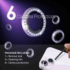 For iPhone 15 / 15 Plus / 14 / 14 Plus NORTHJO 3 Set 6Pcs Camera Lens Protector Diamond Metal Ring Film(Purple) - 2