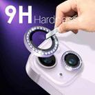 For iPhone 15 / 15 Plus / 14 / 14 Plus NORTHJO 3 Set 6Pcs Camera Lens Protector Diamond Metal Ring Film(Purple) - 3