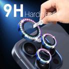 For iPhone 15 Pro / 15 Pro Max NORTHJO 2 Set 6Pcs Camera Lens Protector Diamond Metal Ring Film(Colorful) - 3