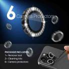 For iPhone 15 Pro / 15 Pro Max NORTHJO 2 Set 6Pcs Camera Lens Protector Diamond Metal Ring Film(Graphite) - 2