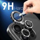 For iPhone 15 Pro / 15 Pro Max NORTHJO 2 Set 6Pcs Camera Lens Protector Diamond Metal Ring Film(Graphite) - 3