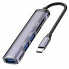 T505 Laptop Phone Adapter Type-C to USB2.0x2 + USB3.0 + TF / SD Card Slots USB HUB - 1