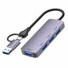 T203 USB + Type-C 3.0 Converter Hub 5Gbps USB 3.0 Data Transfer Adapter for Laptop / Tablet PC - 1