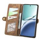 For OPPO Find X7 Geometric Zipper Wallet Side Buckle Leather Phone Case(Brown) - 3