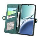 For OPPO Find X7 Geometric Zipper Wallet Side Buckle Leather Phone Case(Green) - 3