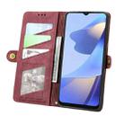 For OPPO Reno11 5G Global Geometric Zipper Wallet Side Buckle Leather Phone Case(Red) - 3