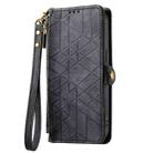 For OPPO A58 5G Geometric Zipper Wallet Side Buckle Leather Phone Case(Black) - 2