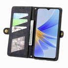 For OPPO A57 4G Geometric Zipper Wallet Side Buckle Leather Phone Case(Black) - 3