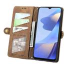 For OPPO Reno7 Pro 5G Geometric Zipper Wallet Side Buckle Leather Phone Case(Brown) - 3