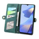 For OPPO Reno5 5G Geometric Zipper Wallet Side Buckle Leather Phone Case(Green) - 3