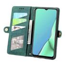 For OPPO A9 2020 / A5 2020 Geometric Zipper Wallet Side Buckle Leather Phone Case(Green) - 3