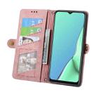 For OPPO A9 2020 / A5 2020 Geometric Zipper Wallet Side Buckle Leather Phone Case(Pink) - 3