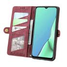 For OPPO A9 2020 / A5 2020 Geometric Zipper Wallet Side Buckle Leather Phone Case(Red) - 3